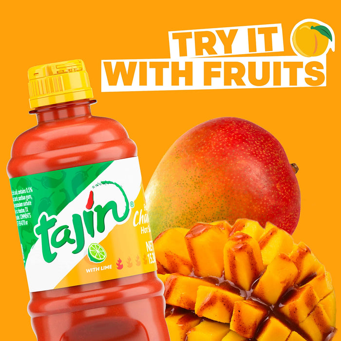 TAJIN Scharf-fruchtige Chamoysauce 455ml – Fruchtig und Würzig | Mexikanische Fruchtsauce für Snacks, Grill, und Rezepte