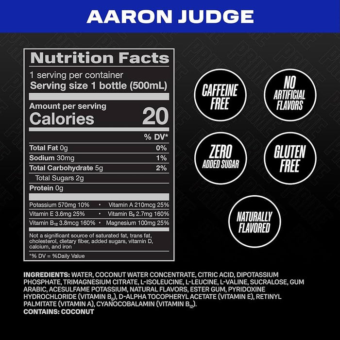 Prime Hydration Aaron Judge 500ml – Elektrolytgetränk mit fruchtigem Geschmack – Limited Edition