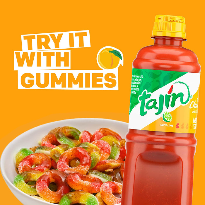 TAJIN Scharf-fruchtige Chamoysauce 455ml – Fruchtig und Würzig | Mexikanische Fruchtsauce für Snacks, Grill, und Rezepte