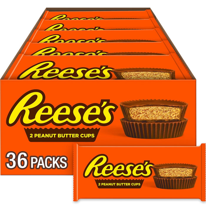 Reese’s Peanut Butter Cups – 36 Stück (36 × 42 g / 1.5 oz) – Erdnussbutter-Schokoladen-Cups – Original US-Snack