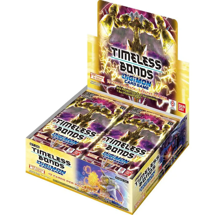 Digimon TCG Timeless Bonds Booster Box (BT-26) – Englisch - 1 x sealed Booster Display mit 24 Booster Packs.