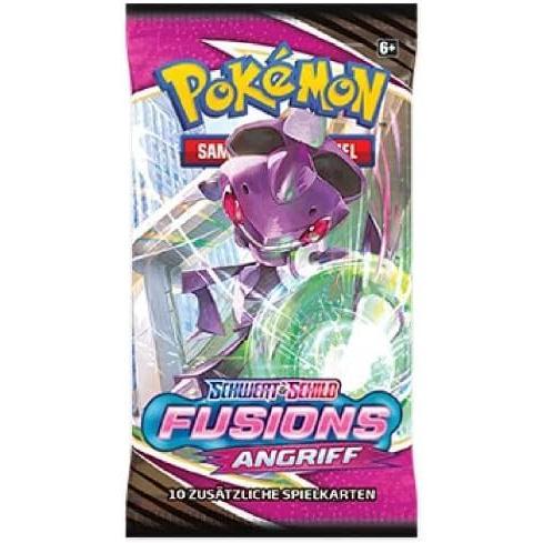 4er Pokémon Booster Set - 4X Fusions Angriff Booster - 40 Karten - DEUTSCH