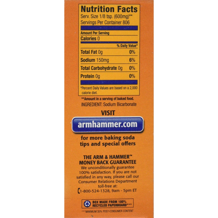 Reines Natron (Natriumhydrogencarbonat, E500) 454g | Baking Soda | Für Backen, Haushalt & Körperpflege