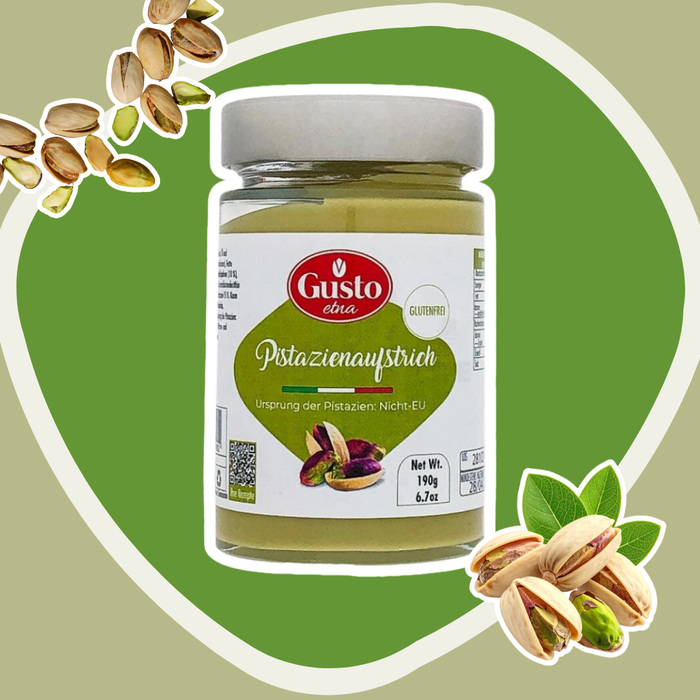 Gusto Pistaziensaufstrich – Cremiger Pistazien-Aufstrich im Glas (190g)