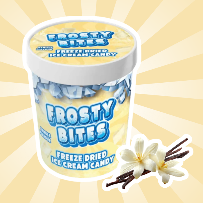 Frosty Bites Mixed Flavours – Vanilla + Chocolate + Strawberry – Freeze Dried Ice Cream Candy (je 40g)