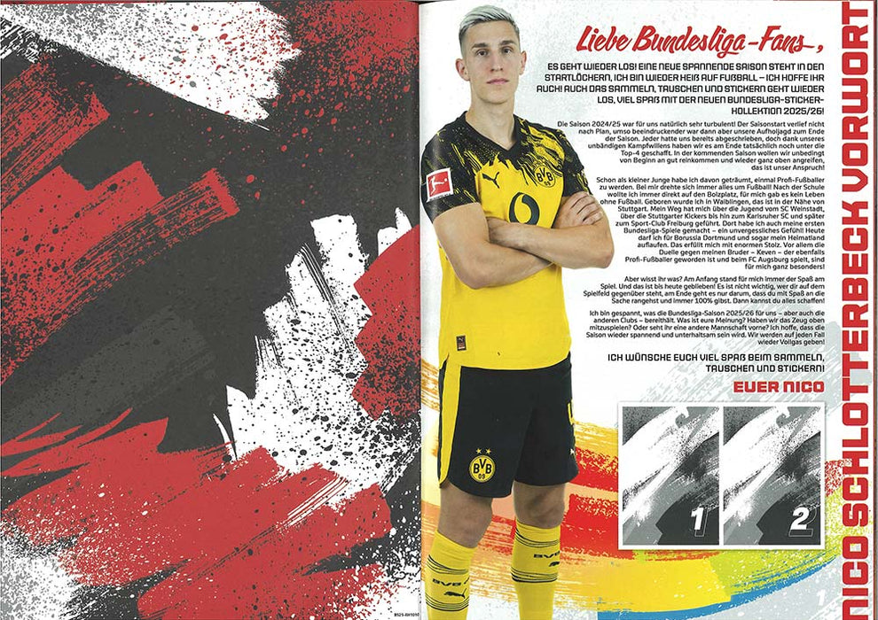 Topps Bundesliga 2025/2026 Stickeralbum Offizielles Sammelalbum (56 Seiten)