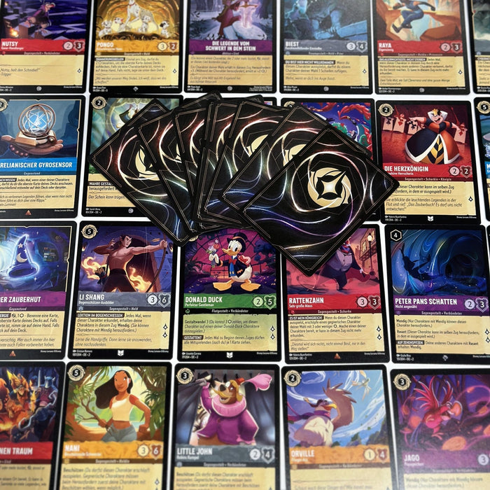 Disney Lorcana Set - 50 Deutsche Karten | Karten aus den aktuellsten Sets | Perfekt für Sammler & Einsteiger