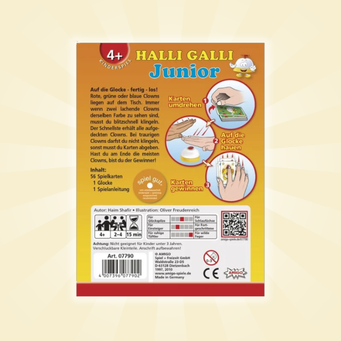 Halli Galli Junior – Reaktionsspiel für Kinder & Familien – AMIGO Spiele