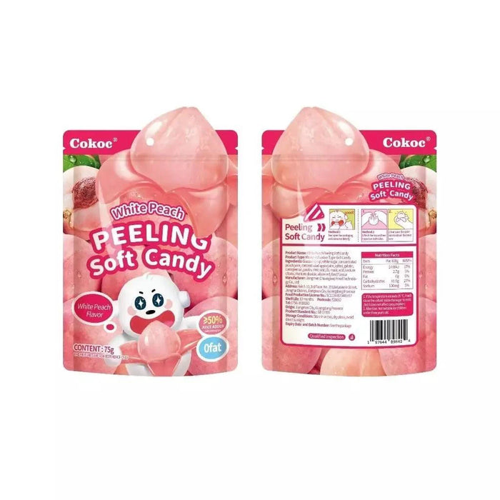 Cokoc Peeling Soft Candy – 2er Pack | Schälbares Fruchtgummi aus China | Zufällige Auswahl aus Mango, White Peach, Green Grape & Mixed Fruit Soda | Trend-Snack | 0 % Fett