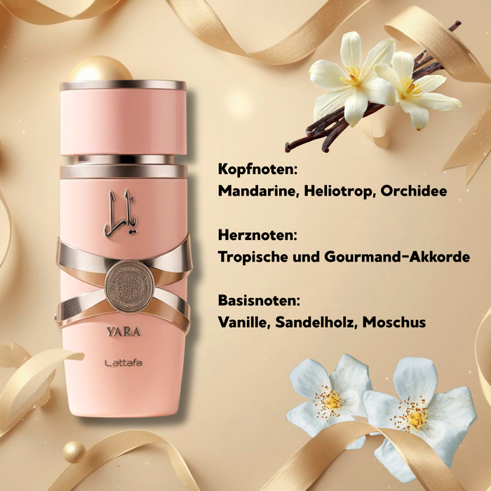 Lattafa Yara Eau de Parfum – 100 ml | Damenparfum mit Vanille & Gourmand-Noten