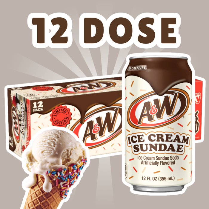 A&W Root Beer Ice Cream Sundae Soda – 12er Pack | Amerikanisches Dessert-Erfrischungsgetränk | 12x355ml