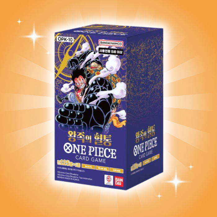 Bandai One Piece OP-10 Royal Blood Booster Display | Koreanische Version | 24 Boosterpacks | TCG