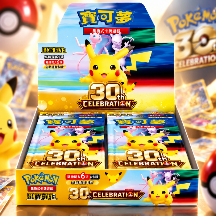 Pokémon 30 Jahre Celebration M6aF Booster Box Display Traditional Chinese – 30th Anniversary – 20 Booster – 120 Karten