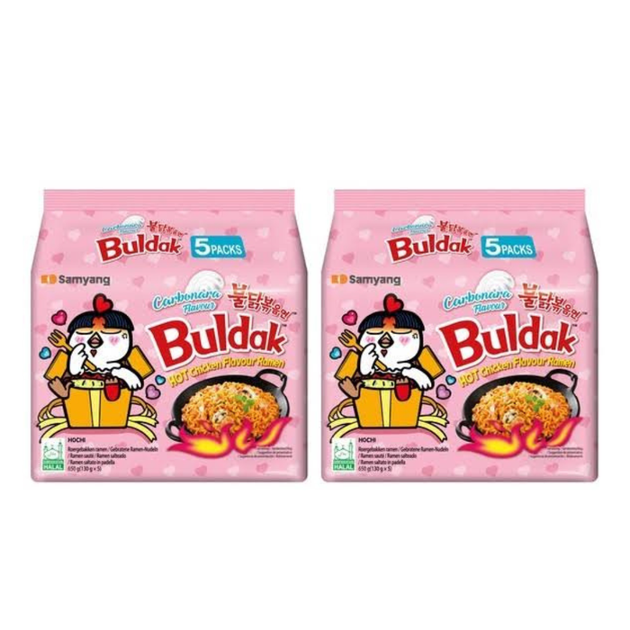 Samyang Buldak Hot Chicken Carbonara Ramen – 10 × 130 g