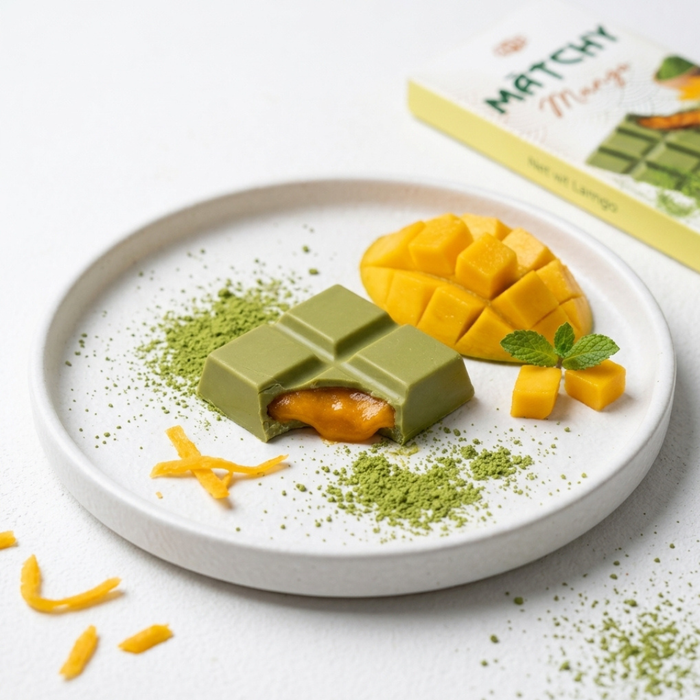 Artu Matcha Chocolate Mango 100g – Weiße Schokolade mit Matcha & Mango-Füllung