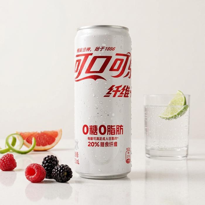 Coca-Cola Fiber+ Weiß Zuckerfreie Cola mit Ballaststoffen 330 ml