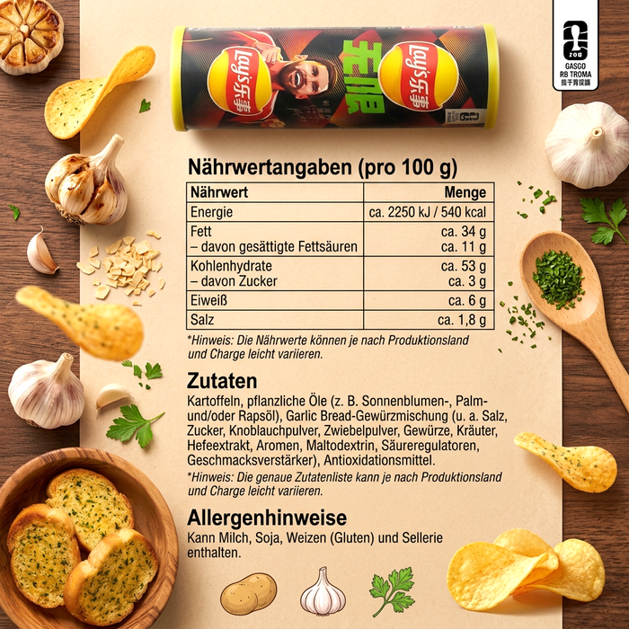 Lay's FIFA Lionel Messi Garlic Bread Chips 90 g