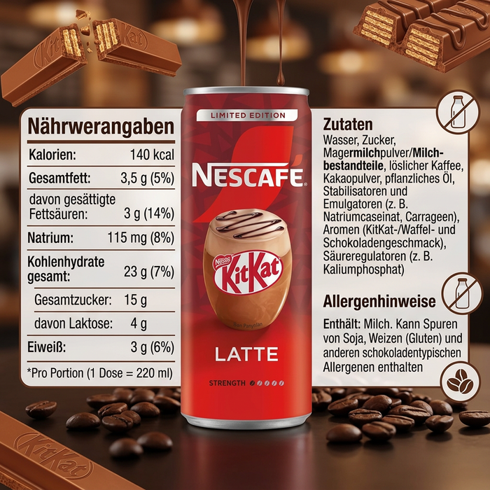 Nescafé KitKat Latte Coffee Drink 220 ml