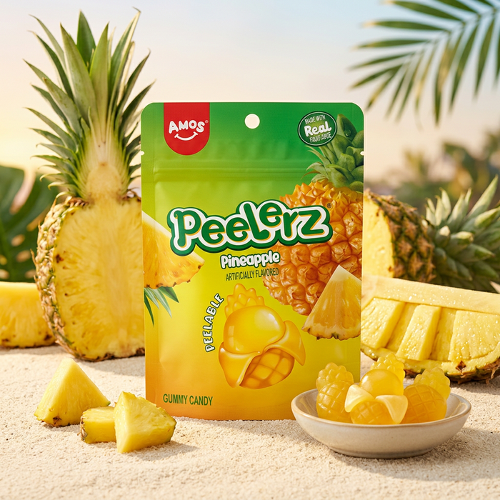 AMOS Peelerz Gummy Fruchtgummi Probierpack – Banana, Mango & Pineapple | 3 × 65 g