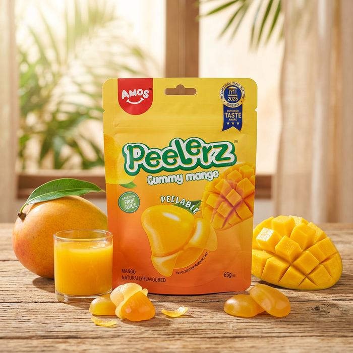 AMOS Peelerz Gummy Fruchtgummi Probierpack – Banana, Mango & Pineapple | 3 × 65 g