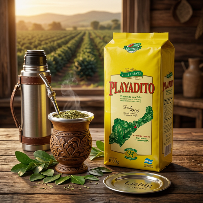 Playadito Yerba Mate Tee aus Argentinien 1 kg – Mate Tee mit Stängeln – Mildes Aroma & Traditioneller Mate-Genuss