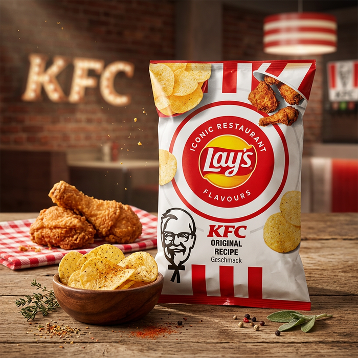9x Lay's KFC Original Recipe 150 g – Knusprige Kartoffelchips mit würzigem KFC Original Recipe Geschmack – 1.350 g Gesamt