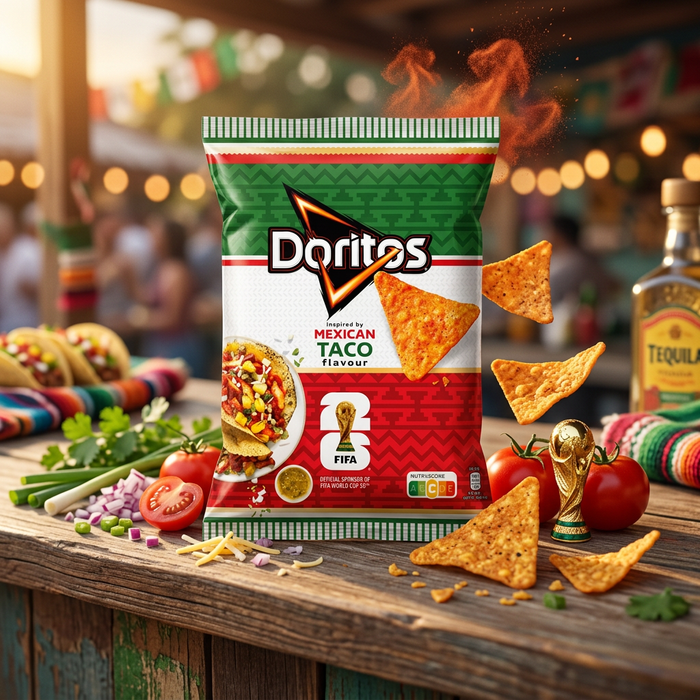 12x Doritos Mexican Taco 110 g – Knusprige Maischips mit würzigem Taco-Geschmack – 1.320 g Gesamt