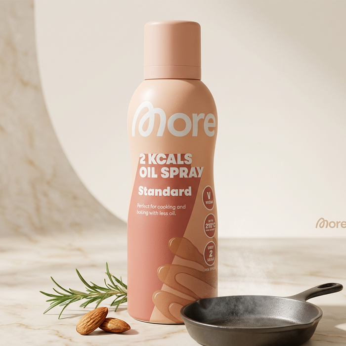 MORE 2Kcals Oil Spray Standard 200 ml – Kalorienarmes Rapsöl Kochspray zum Braten, Backen & Grillen