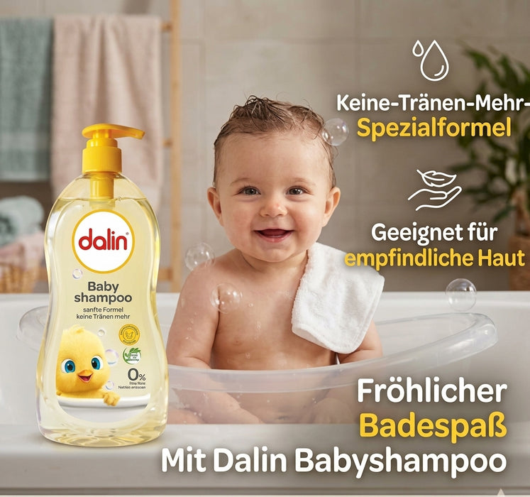 Dalin Baby Shampoo & Body Wash – Mildes 2-in-1 Baby Shampoo und Körperwäsche 500 ml