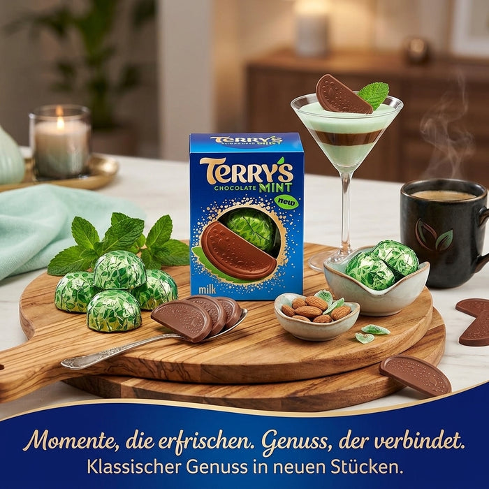 Terry's Chocolate Mint 145 g – Milchschokoladenkugel mit natürlichem Minzgeschmack