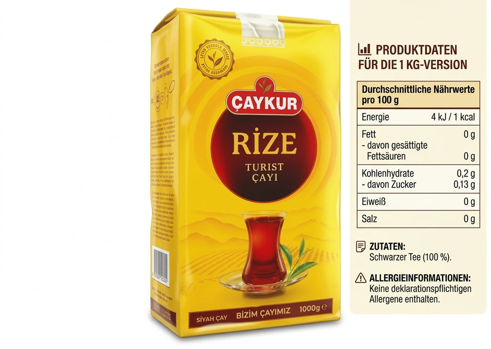 ÇAYKUR Rize Turist Çayı – Türkischer Schwarzer Tee – 1 kg