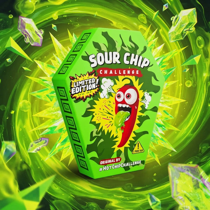 Sour Chip Challenge – Extrem saures Hartbonbon mit Zitronengeschmack 4,55 g