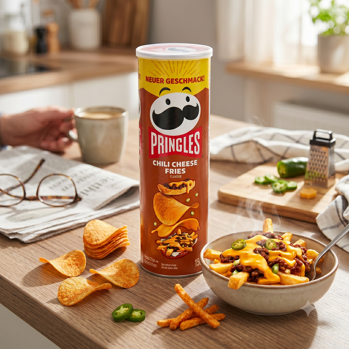Pringles Chili Cheese Fries Kartoffelchips mit Chili-Käse-Geschmack 156g
