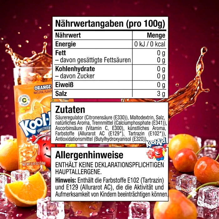 Kool-Aid Orange Getränkepulver Ungesüßt Multipack 48 x 4,2g