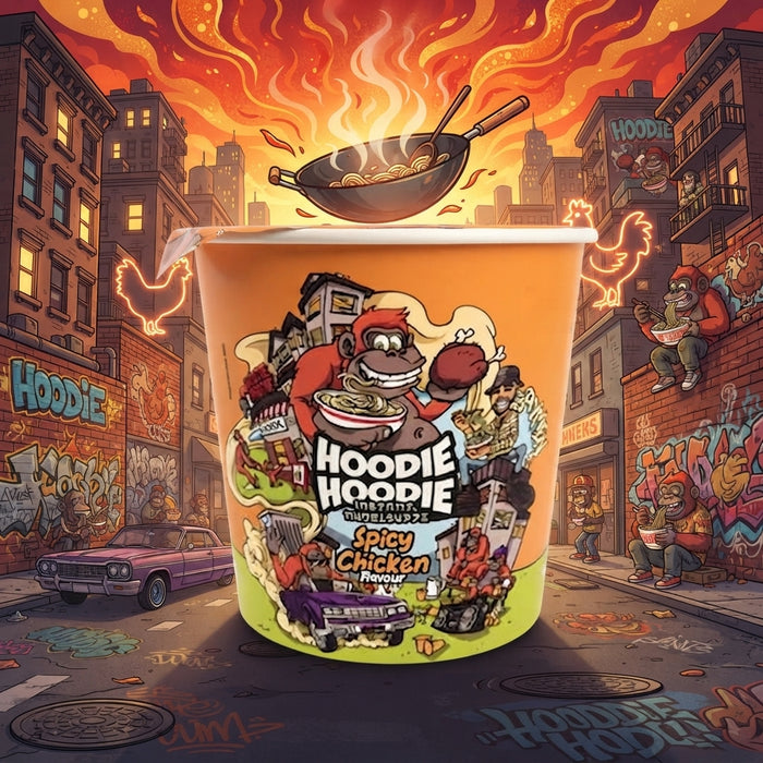 Hoodie Hoodie Instant-Nudelsuppe by Aymen 3er Bundle – Spicy Chicken, Beef & Seafood 203 g