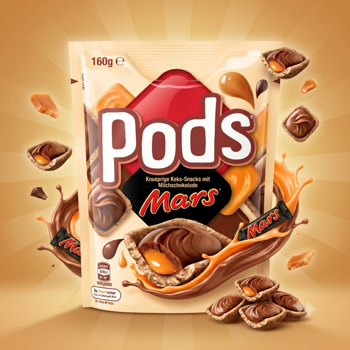 Pods MARS Knusprige Keks-Snacks mit Milchschokolade 160g