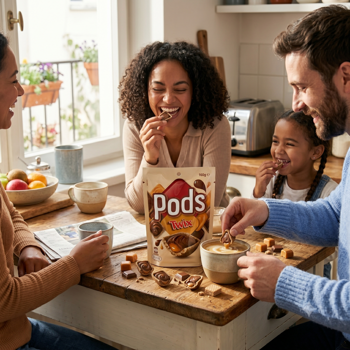 Pods TWIX Knusprige Keks-Snacks mit Milchschokolade und Karamellgeschmack 160g