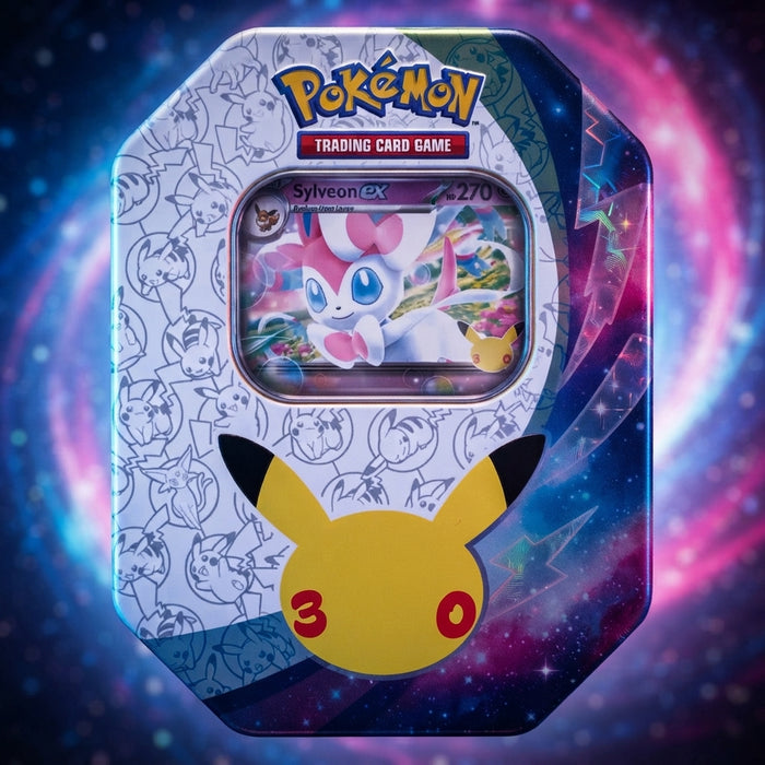 Pokémon TCG 30th Celebration Sylveon ex Tin – Englisch – 30 Jahre Pokémon