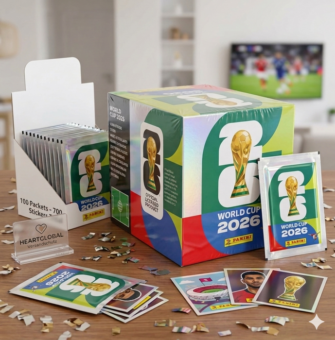Panini FIFA World Cup 2026 Sticker Display – 50 Tüten mit insgesamt 350 Stickern