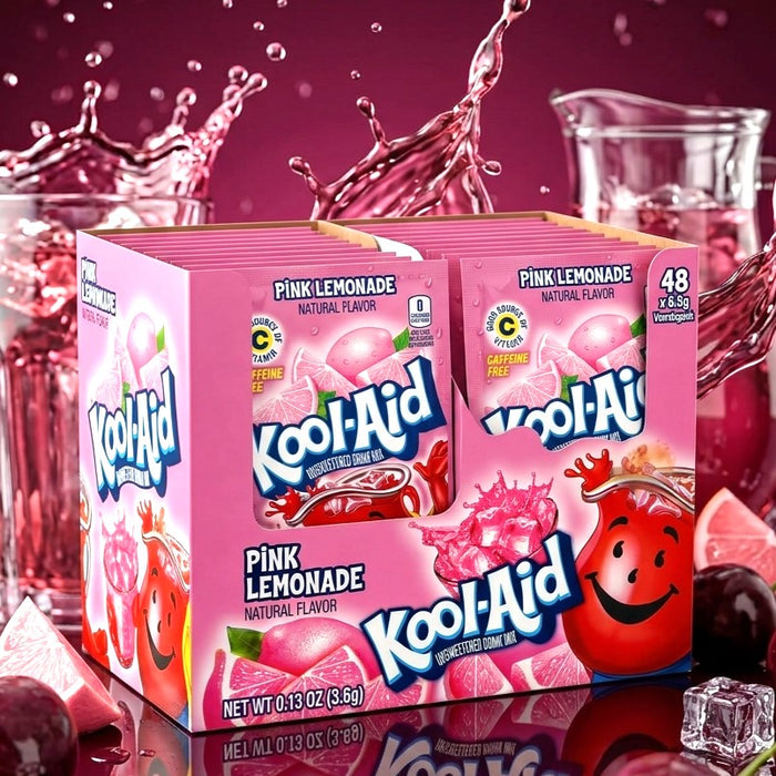 Kool-Aid Pink Lemonade Getränkepulver Ungesüßt Multipack 48 x 6,5g