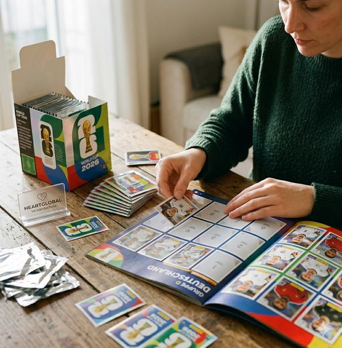 FIFA World Cup 2026 Sammelheft + Display mit 100 Stickerpackungen – Offizielle Sticker Kollektion