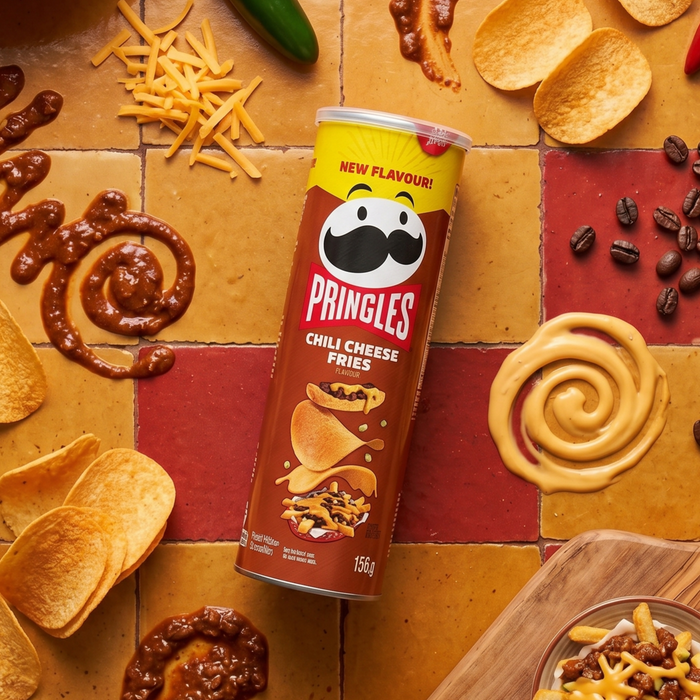 Pringles Chili Cheese Fries Kartoffelchips mit Chili-Käse-Geschmack 156g