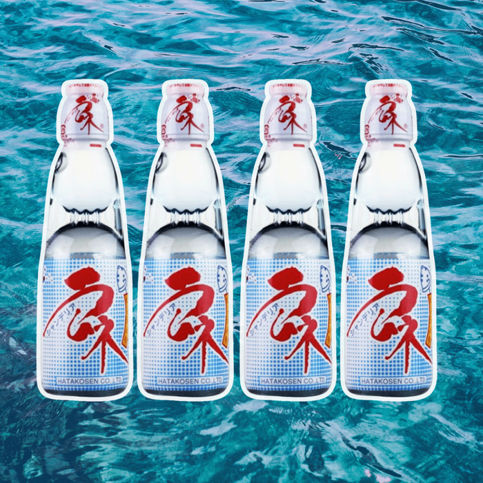 4 x 200ml Hata Kosen Ramune Original | Japanische Kult-Limonade mit Glasmarmor