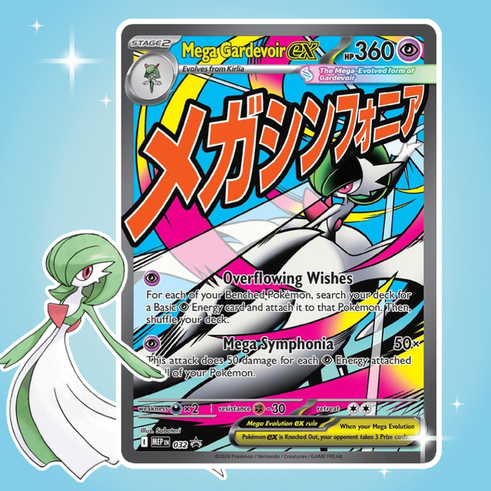 1x Pokémon Mega-Gardevoir ex 032 Promo – Ascended Heroes Englisch, Sammelkarte