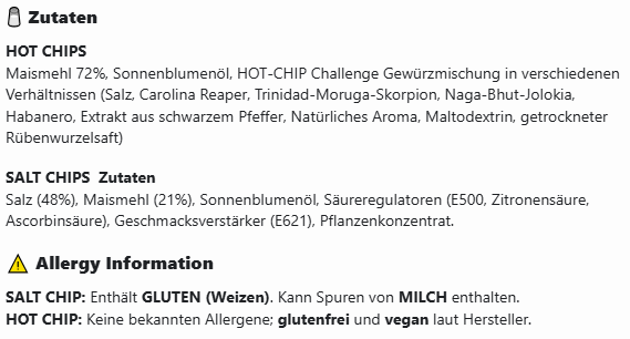 Chip Challenge Doppelpack – 1x SALT CHIP & 1x HOT CHIP – Extrem salzige & extrem scharfe Tortilla-Challenges