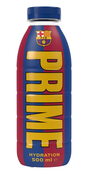 Prime Hydration FC Barcelona – 500 ml Sportdrink | Offizielle Barça Special Edition | Zuckerfrei, koffeinfrei, mit Elektrolyten & BCAAs | Limitierte Sammlerflasche | Funktionsgetränk für Sport & Alltag