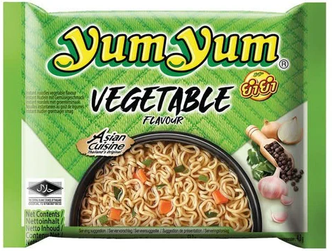 Yum Yum Vegetable Instant Noodles – 30 x 60 g | Thailändische Gemüse-Nudelsuppe | Aromatisch & würzig | Halal | Schnelle 3-Minuten-Instantnudeln