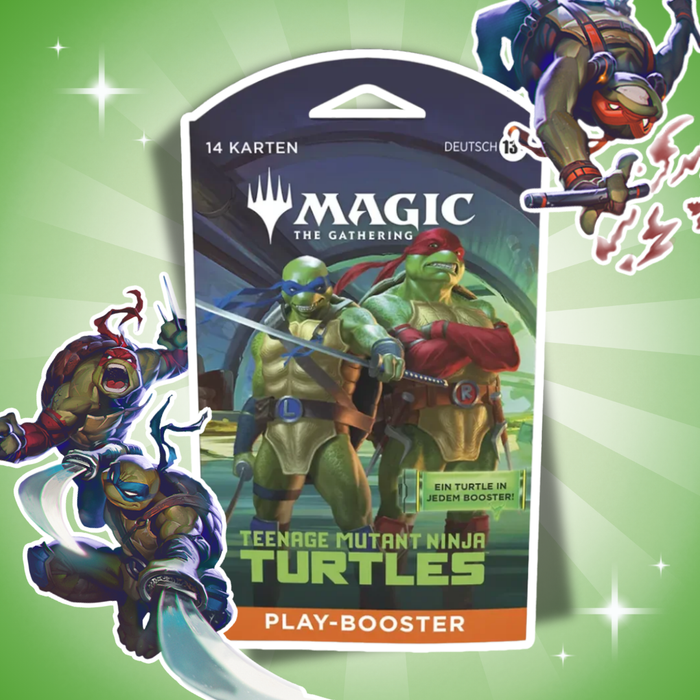 Magic: The Gathering Teenage Mutant Ninja Turtles Sleeved Play Booster Deutsch – 14 Karten MTG TMNT Booster
