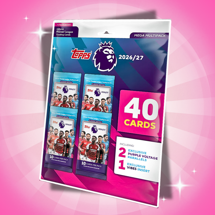 Topps Flagship Premier League Trading Cards 2026/2027 Mega Multipack – 40 Karten mit exklusiven Inserts
