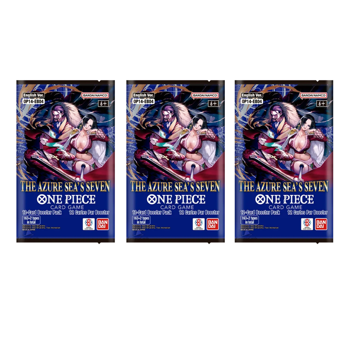 The Azure Sea’s Seven OP-14 – One Piece Card Game – 3x Booster (Englisch) – Neu & OVP